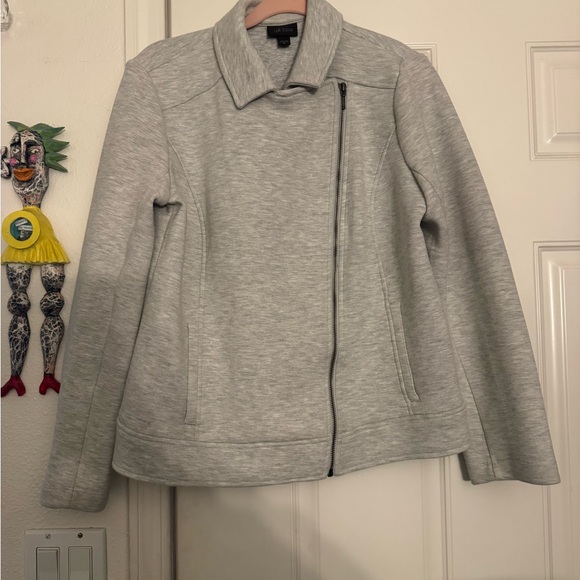 J. Jill Heather Gray Bomber Jacket - Picture 2 of 4